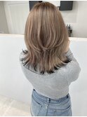 毛先ブラック×ベージュレイヤー