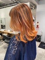 アヴァンス 京橋店(AVANCE)&nbsp;オレンジもおしゃれに可愛いバレイヤージュ