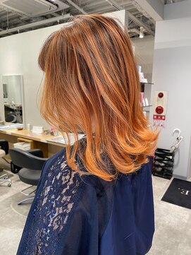 アヴァンス 京橋店(AVANCE) オレンジもおしゃれに可愛いバレイヤージュ