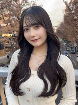 ミミバイカシュカシュ(mimi by cache cache) ワイドバングフルバングシースルーぱっつん前髪おくれ毛