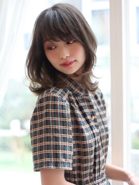 マイラ 銀座(myla) ミニウルフホワイトグレージュデジタルパーマチェリーブラウン