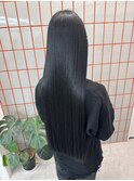 韓国 くびれロング レイヤー ワンホンヘア 小顔前髪