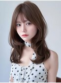 《Agu hair》ミルクベージュくびれミディ×numberA.ヘアバター