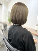 ＊顎下2cm内巻きボブくすみオリーブカラー＊