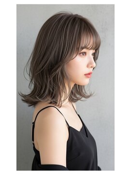 くびれミディアム髪質改善カラー