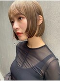 20代30代◎ショートボブ/ミルクベージュ・Wカラー　おおたかの森
