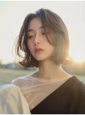 黒髪/ボブルフ/ネビージュ/小顔/ワンレン/カット/髪質改善/前髪