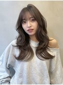 □大宮顔周りレイヤーカットハッシュカット髪質改善ブリーチなし
