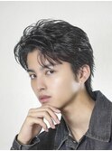 メンズカット無造作黒髪スパイキーショート刈り上げビジネス流行