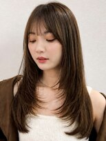 ファルベ(Farbe)&nbsp;ミルクティー/ダークブルー/デジタルパーマ/ワンホンレイヤー