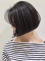 ピークアブー 原宿ハラカド(PEEK-A-BOO) 前下がりボブ/内巻き大人黒髪クールショート/くせ毛多毛ぱっつん