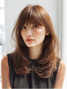 ダル 渋谷/表参道(DAL.) ミディアムレイヤー/ハッシュカット/ブラウン/シャギーカット