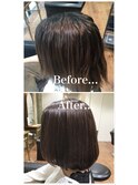 うねり撃退。ストレートボブ。［お客様］［林］