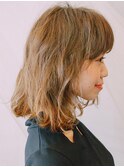 Aラインミディアムボブ/20代/30代/40代/50代/岡山/表町