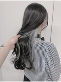 オシャれ韓国風インナーカラー/イヤリングカラー×ホワイト