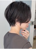 美髪にオトナかわいいホワイトグレージュネビージュショートボブ