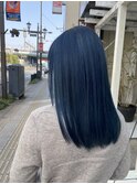 【LauBlossom入江】ネイビーブルー×ブリーチ１回