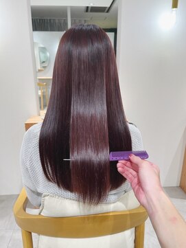 チェレ ロッソ 金剛店(Chere rosso) 髪質改善カラー【ピンクバイオレット】美髪カラー