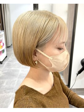 シア 新越谷店(SHEER) 【kenta】ハイトーン耳掛けボブ