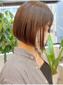 前下がりボブ前髪×ショコラアッシュ【横浜】