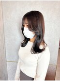 韓国前髪×ショコラアッシュ【髪質改善/ふんわりカール/新宿】