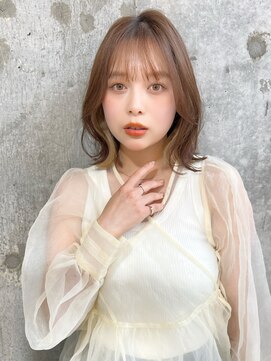 シー バイ ロンド 新宿(Sea by Lond) 【福島】インナーカラー韓国風外ハネくびれボブ