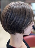 大人可愛い20代30代40代 小顔丸みショート ひし形 小顔効果◎