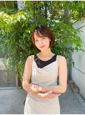 切りっぱなしボブ/美髪/ピンクブラウン[池袋駅]