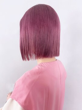 アルバム 新宿(ALBUM SHINJUKU) ピンクボブ_切りっぱなしボブエアリーロング_ba384511