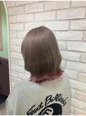 裾カラー☆ピンクベージュ
