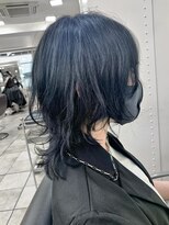 ユーフォリア 新宿店(Euphoria) ブルーブラック/透明感カラー/ミディアムウルフ/レイヤー/ウルフ