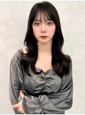レイヤーロング/ヘルシースタイル/韓国ヘア/ベビーピンク/新宿