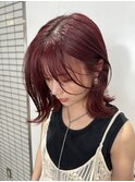 20代 ブリーチなしダブルカラー 切りっぱなしボブ 韓国ボブ