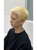 メンズショートスパイキーショートアップバングハイトーン