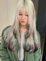 ウェイビーズ(WAVY'S)&nbsp;xブリーチ/ホワイトグレージュ/レイヤーカット/チェリーブラウ