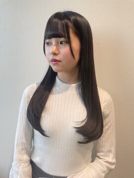 サラビューティーサイト 九大学研都市店(SARA Beauty Sight) フェミニンロング/顔まわりカット/顔まわりレイヤー/20代30代