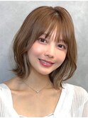 レイヤードボブアレンジ