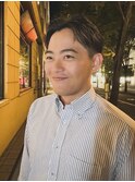 メンズカット アップバングアップバングセンターパートショート