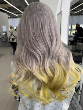 エゴル ナゴヤサカエ(ENGOL NAGOYA SAKAE) 坂野貴哉/ホワイトベージュ/デザインカラー/ハイトーンカラー