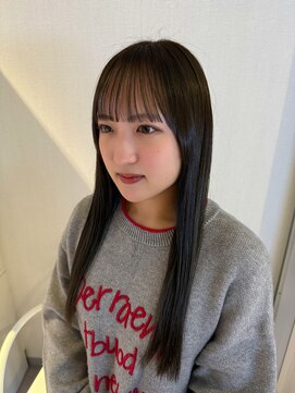 アム(amu) 顔周りカット/前髪カット/レイヤーカット/オリーブベージュ