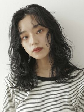 モードケイズ 調布店(MODE K's) ミディアムレイヤーカット_韓国顔周り小顔に見せるヘア調布