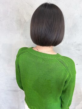 リアン ヘア ライム 豊橋(lien.hair rhyme) 小顔ワンレングスボブ 大人ショート くすみブラウン 20代30代◎