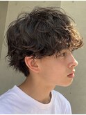 渋谷フェザーパーマシャドウパーマセンターパートウルフ2way