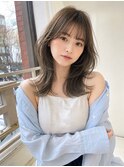 韓国風レイヤーカット/ミディアムレイヤー/ハッシュカット/静岡