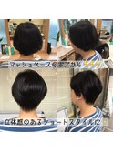 小顔ナチュラルショートスタイル　Ash等々力　寺内紳悟
