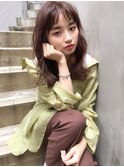 束感ほつれウェーブ ラベンダーベージュ