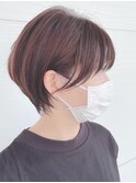 丸みショート×うざバング
