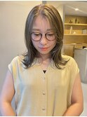 オリーブベージュ ブリーチなしカラー ヘルシースタイル