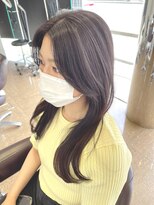 レッド(ReD)&nbsp;ダークグレージュ　ロング　小顔　韓国