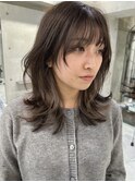 韓国ヘアイメチェンハッシュカット似合わせカットレッドブラウン